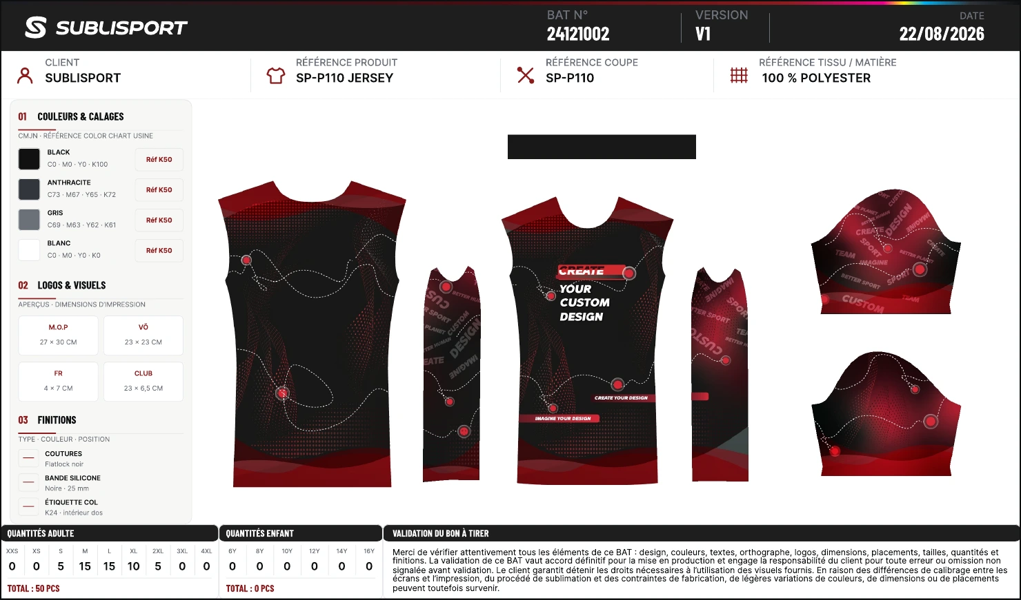 Exemple de BAT SubliSport