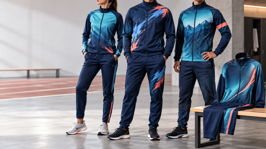 Sportifs portant un survêtement club personnalisé par SubliSport